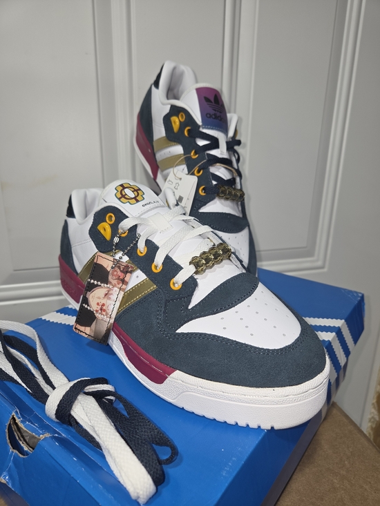 adidas Other - MENS 9.5 ADIDAS RIVALRY LOW DEMON SLAYER TENGEN Anime Shoes Leather 2024 Rare
